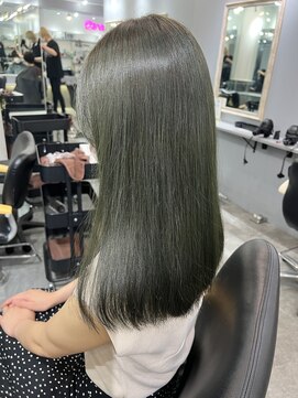 アソビ 表参道(ASOBI) オリーブカラー ブリーチなし/20代/30代