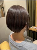 ＃外ハネボブ＃ペールベージュ＃セクションカラー