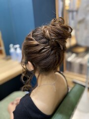 仙台D　ヘアセットお団子アレンジアップstyle