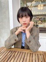 レイリー 原宿 表参道(Rayreee)&nbsp;丸みショート　ブルーブラックカラー