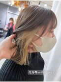 イヤリングカラー ミルキーベージュ