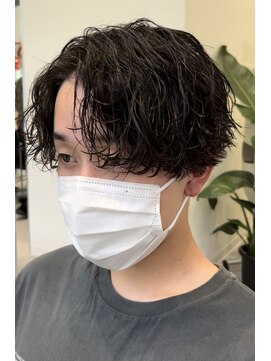 オーシャントーキョー 仙台(OCEAN TOKYO) 波巻きパーマセンターパート仙台メンズヘア刈り上げ