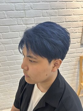 デイジー インデックスヘア 大島店(DAISY index hair) 韓国暗色ネイビーカラーモテスタイル！￥17900