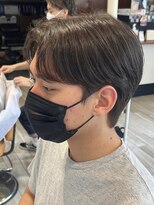 クラップス 横須賀中央店(CLAPS) センターパートスパイラルパーマツーブロック刈り上げメンズヘア