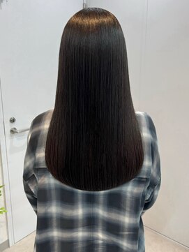 トレヘアー 京都 烏丸(tRe hair) 酸性ストレート(縮毛矯正) × Aujuaトリートメント / 小顔カット