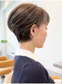 ☆似合わせカット 白髪ぼかしショートヘア 大人ショート50代60代