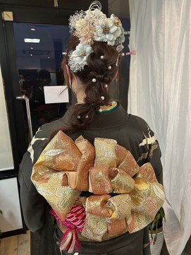 美容室 舞 着付け、アップ