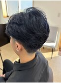 20代30代メンズカットブルーブラック