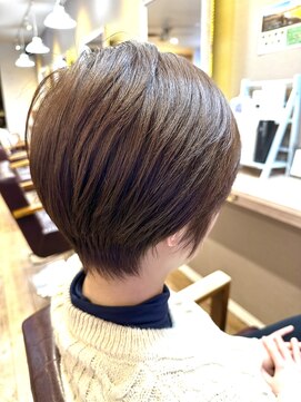 ヘアーメイクロージー 八軒店 (HAIR MAKE ROSY) 大人ショートミルクテーベージュハイライトレイヤーヘッドスパ