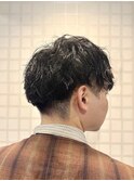 10代20代30代◎ツーブロ刈り上げマッシュスパイラルパーマ
