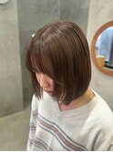 切りっぱなしボブ、ウルフ、アッシュブラウン