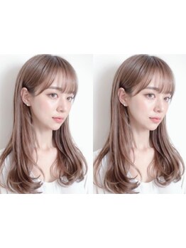 <フルハイライト+フルカラー\9900>自然な立体感と透明感[上石神井/田無/men's/髪質改善/フェザーパーマ]