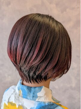 ザ ラブズ ラフズ ヘアー 本店(the loves laughs hair) くびれショート／大人ボブ／ショートボブ/ピンクカラー