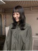 透明感グレージュレイヤーカット