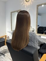 ミニマス(minimus) 髪質改善ストレート × ミルクティーベージュ