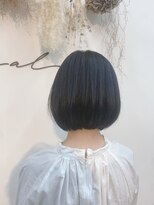 リソラ 池袋(LiSora)&nbsp;ミルクティーブロンド/デジタルパーマ/ダークブルー[池袋]