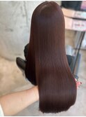 【ミヤガワモモエ】思わず触れたくなる艶髪チェリーブラウン