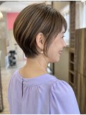 【39.白髪ぼかし・ショートカット・ショートボブ・ボブ・白髪】