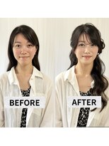 美容堂 華やかハーフアップ&ヘアメイク