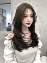 ノイズオオサカ 梅田店(NOISM OSAKA) 小顔外ハネミディアムアッシュ20代30代40代くびれミディ韓国ヘア