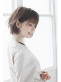 スモーキーグレージュボブ エアリーショート