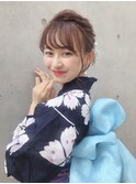 ♪浴衣でカジュアル可愛いゆるヘアアレンジ♪