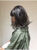 EIGHT溝の口】お客様スタイル_デザインカラー切りっぱなしボブ