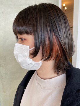 ナイーブヘアデザイン(NAiVE HAIR DESIGN) 【NAiVE hair】インナーオレンジ★ウルフ