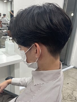 バイフィフス 原宿/表参道(by fifth) ナチュラルセンターパート/ツーブロ刈り上げ/ニュアンスパーマ