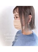 ぱつっとボブ×インナーカラー【momo】