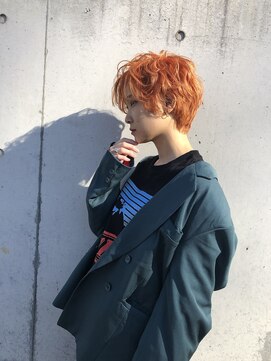 モナン(monan) ビタミンカラービビッドカラーマッシュショートパーマボブパーマ