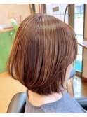 ピンクベージュカラーリング