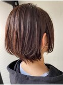 切りっぱなしボブ/美髪/ピンクブラウン[佐賀駅]