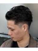 オールバックパーマ スパイラル 宇都宮 メンズ メンズカット