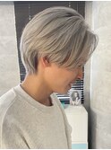 メンズハイトーンメンズブリーチカラーミルクティーピンク池袋