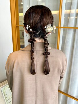 ヘアーズルネッタアベノ(HAIR'S Lunetta abeno) 変形ツインアレンジ【HAIR'S Lunetta 井上】