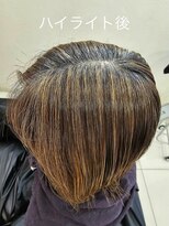アッシュ 草加店 (Ash)&nbsp;白髪ぼかしハイライトカラー　白髪率70%