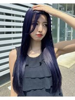 レシェル 多治見店(RECIEL) ネイビー×ロングスタイル　◎山本