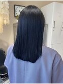 切りっぱなし×インディゴカラー＠20代/30代