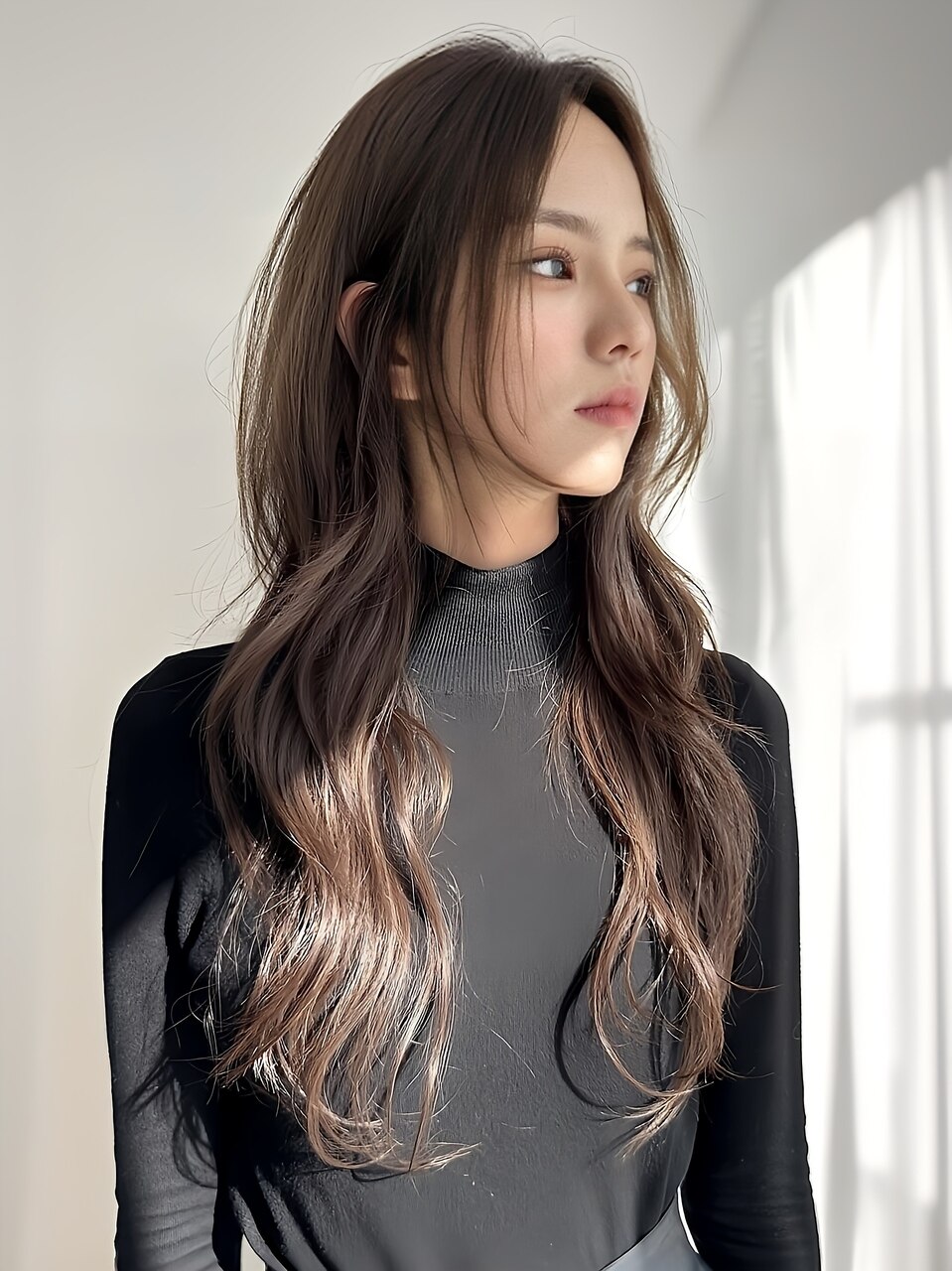1b\120シールエクステ　黒髪ヘアーに！ 美容院でメッシュエクステを付けるさいに、黒髪の地毛に