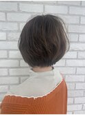 ポイントパーマ×長めショートボブ