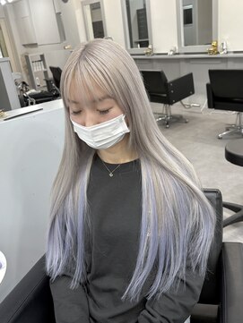 シェイロ(Cielro) ホワイトカラー×インナーカラー/ラベンダーブルー