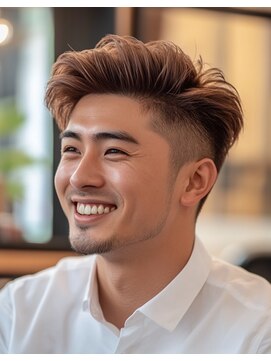 メンズ ルシードスタイル アウラ 松戸市五香(LUCIDO STYLE Aura) ベリーショート【五香#メンズカット#<理容室>#ブリーチ#眉毛】