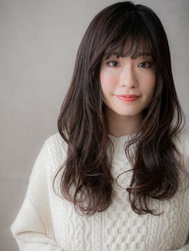 カバーヘア ブリス 戸田公園西口店(COVER HAIR bliss) ダークアッシュヨシンモリ韓国風抜け感ロングX戸田公園20代30代