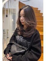 ヘアカロン 熊本本店(Hair CALON)&nbsp;ブリーチなしハイトーンカラーミルクティーベージュ初カラー