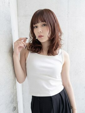 アッシュ 立川店(Ash) 脱白髪染めハイライト×髪質改善で白髪を活かす艶髪ミディアム