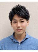 王道アップバングショート×束感マッシュ3