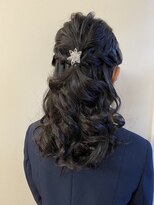 リミットヘアー 大在店(Remit hair) ハーフアップ　サイドの編み込み