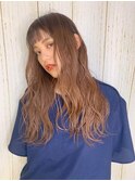 ロングヘア×オン眉