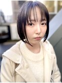 「NUDE」#ボブカット20代30代ミニボブ前下りボブワンレンボブ